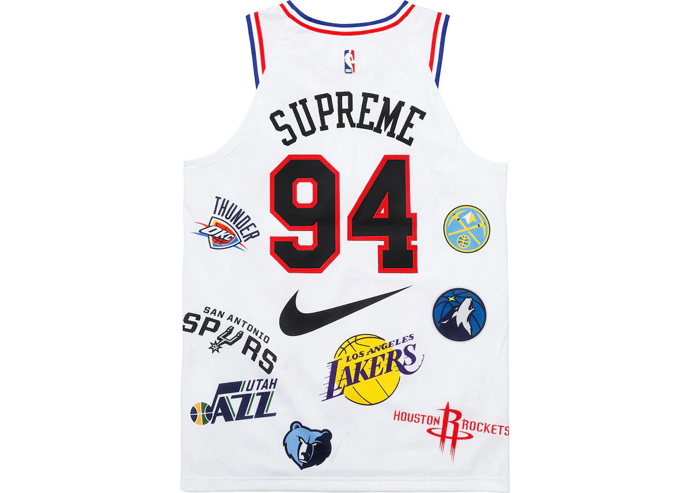 Supreme Nike/NBA Teams Authentic Jersey White - vue secondaire A