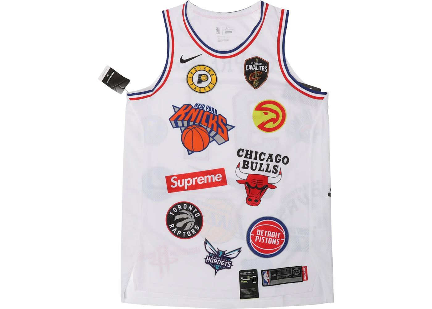 Supreme Nike/NBA Teams Authentic Jersey White - vue 360