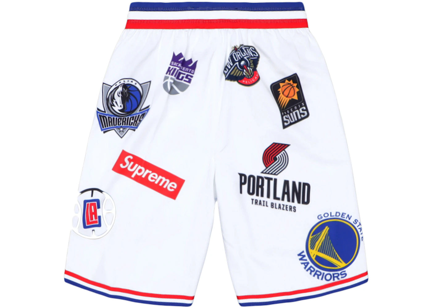 Supreme Nike/NBA Teams Authentic Short White - vue secondaire B