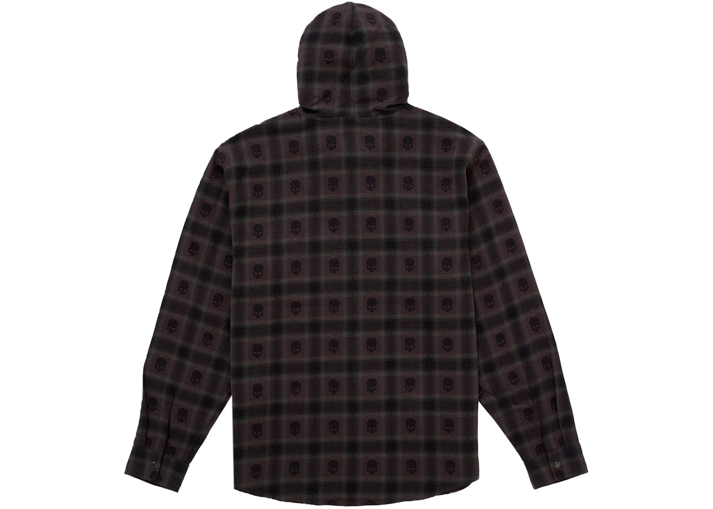 Supreme Number (N)ine Hooded Flannel Shirt Black - vue secondaire B