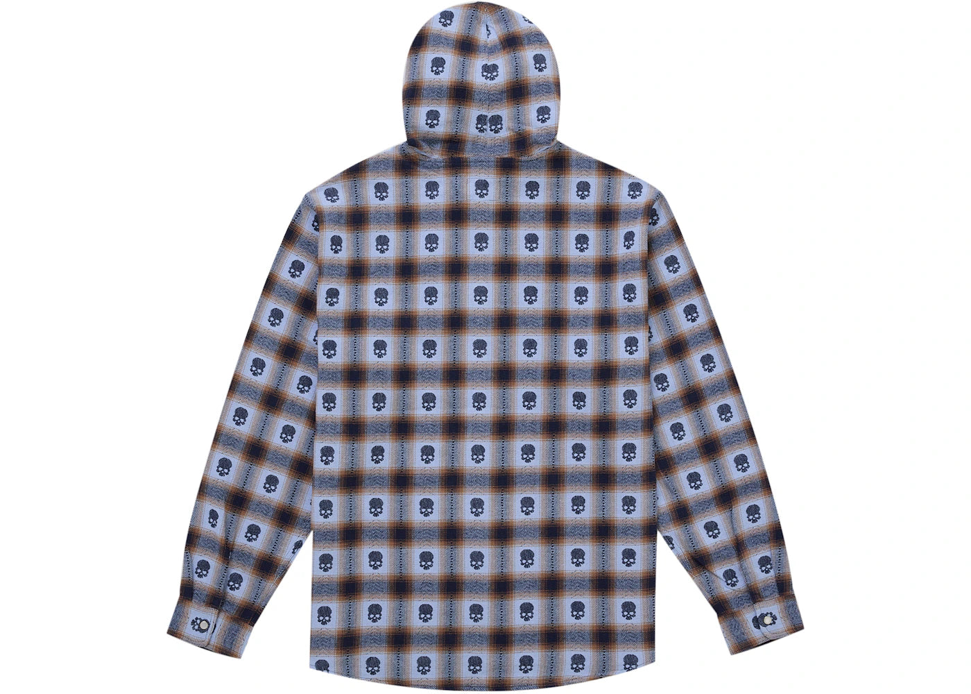 Supreme Number (N)ine Hooded Flannel Shirt Blue - vue secondaire B