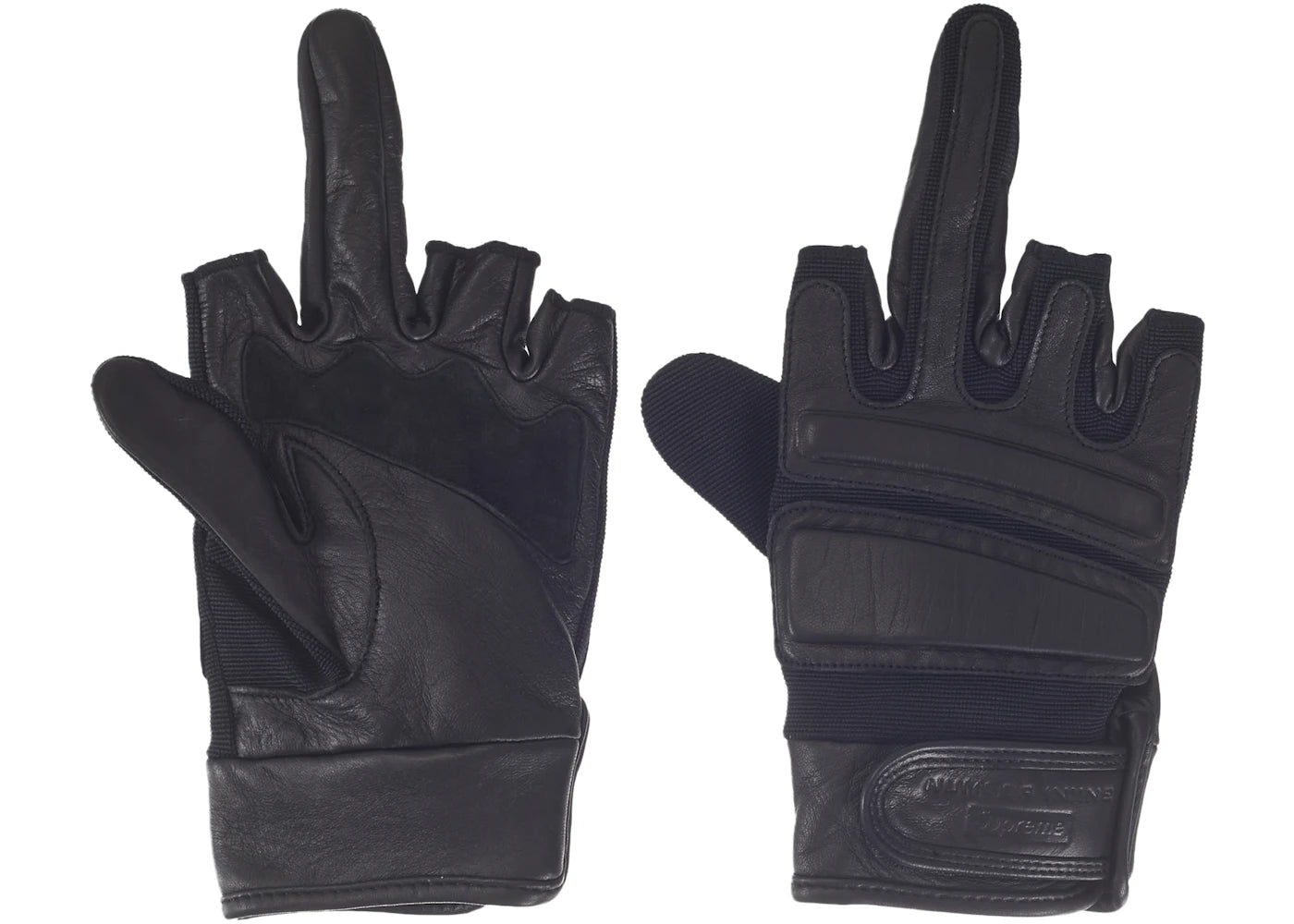 Supreme Number (N)ine Leather Gloves Black - vue secondaire B