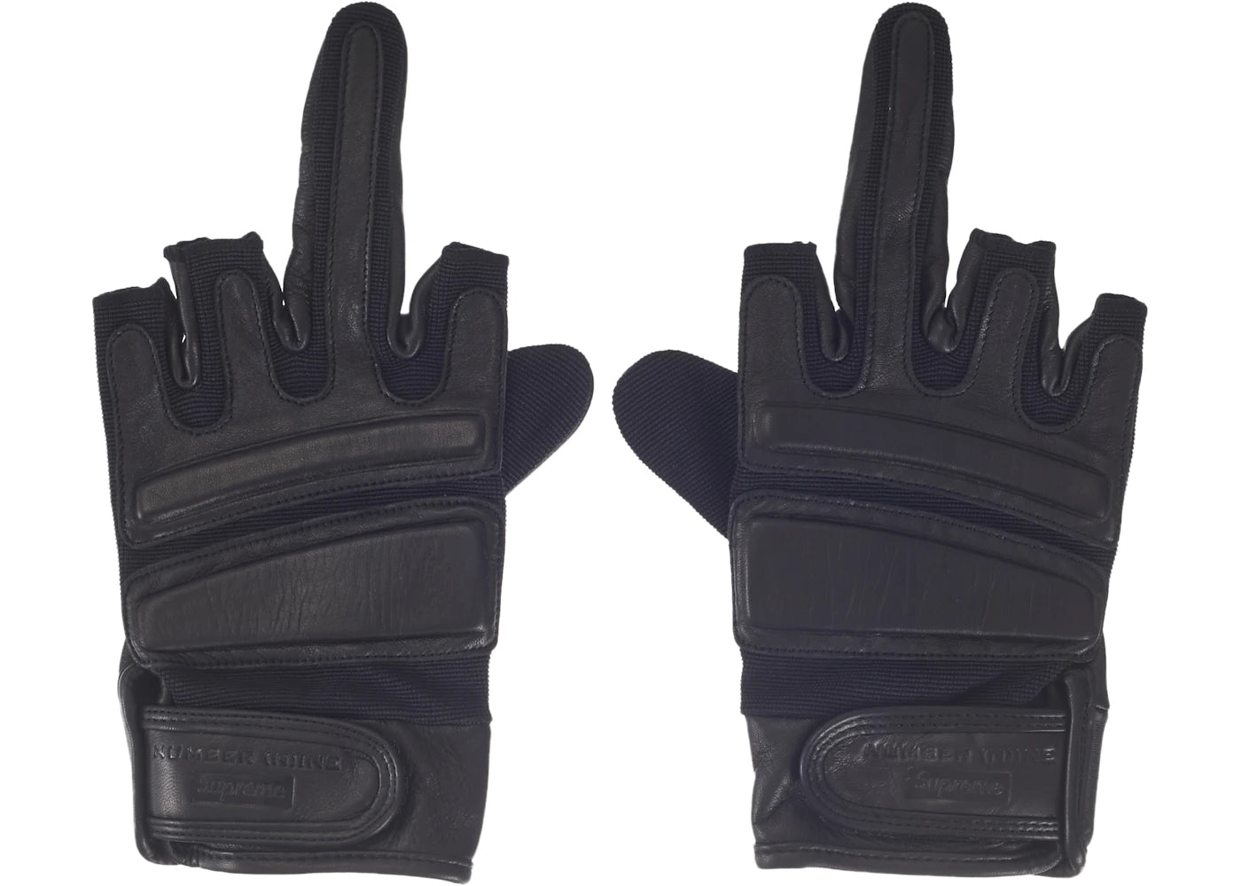 Supreme Number (N)ine Leather Gloves Black - vue secondaire A
