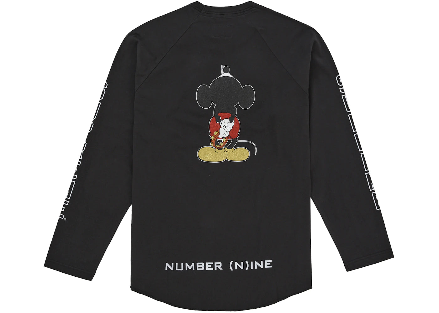 Supreme Number (N)ine Mickey Raglan L/S Top Black - vue secondaire A