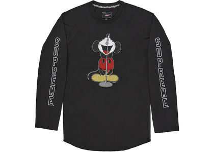 Supreme Number (N)ine Mickey Raglan L/S Top Black - authentic Supreme product
