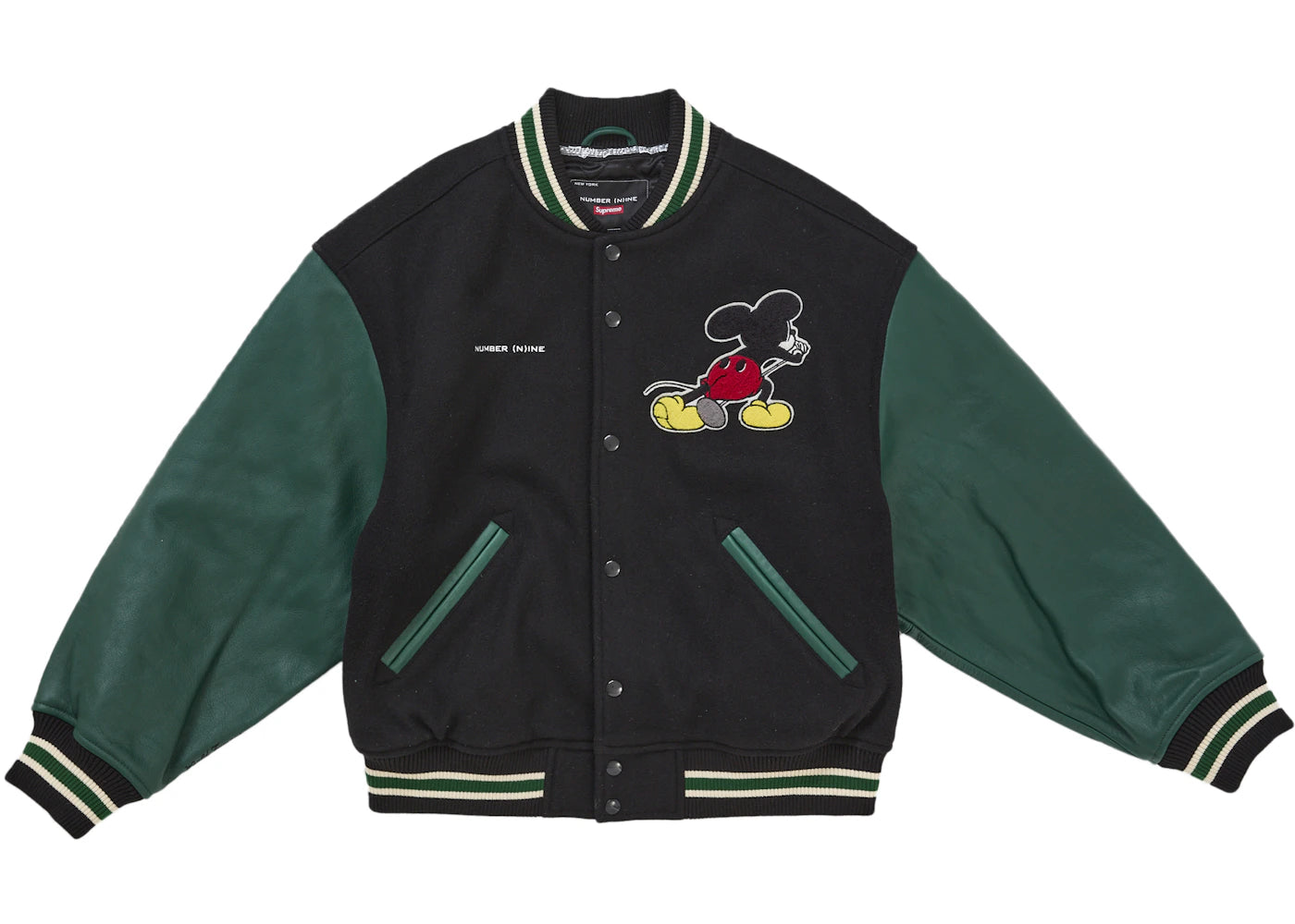 Supreme Number (N)ine Mickey Varsity Jacket Black sneakers - authentic Supreme shoes