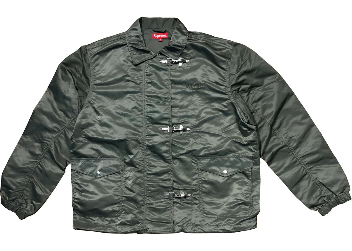 Supreme Nylon Turnout Jacket Olive - vue 360