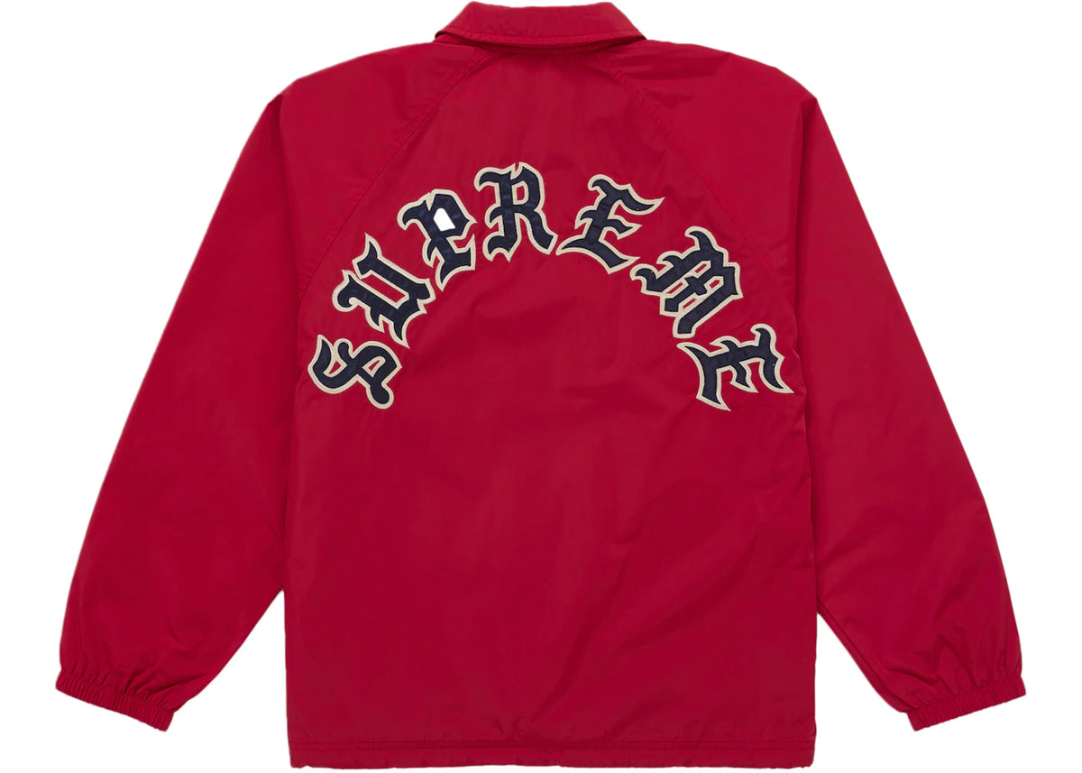 Supreme Old English Arc Coaches Jacket Red - vue 360