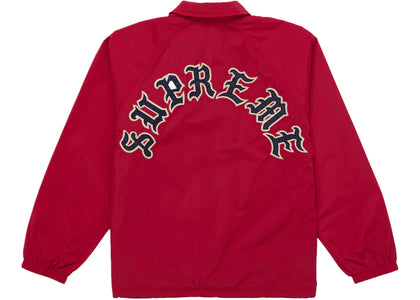 Supreme Old English Arc Coaches Jacket Red - apparel view 2