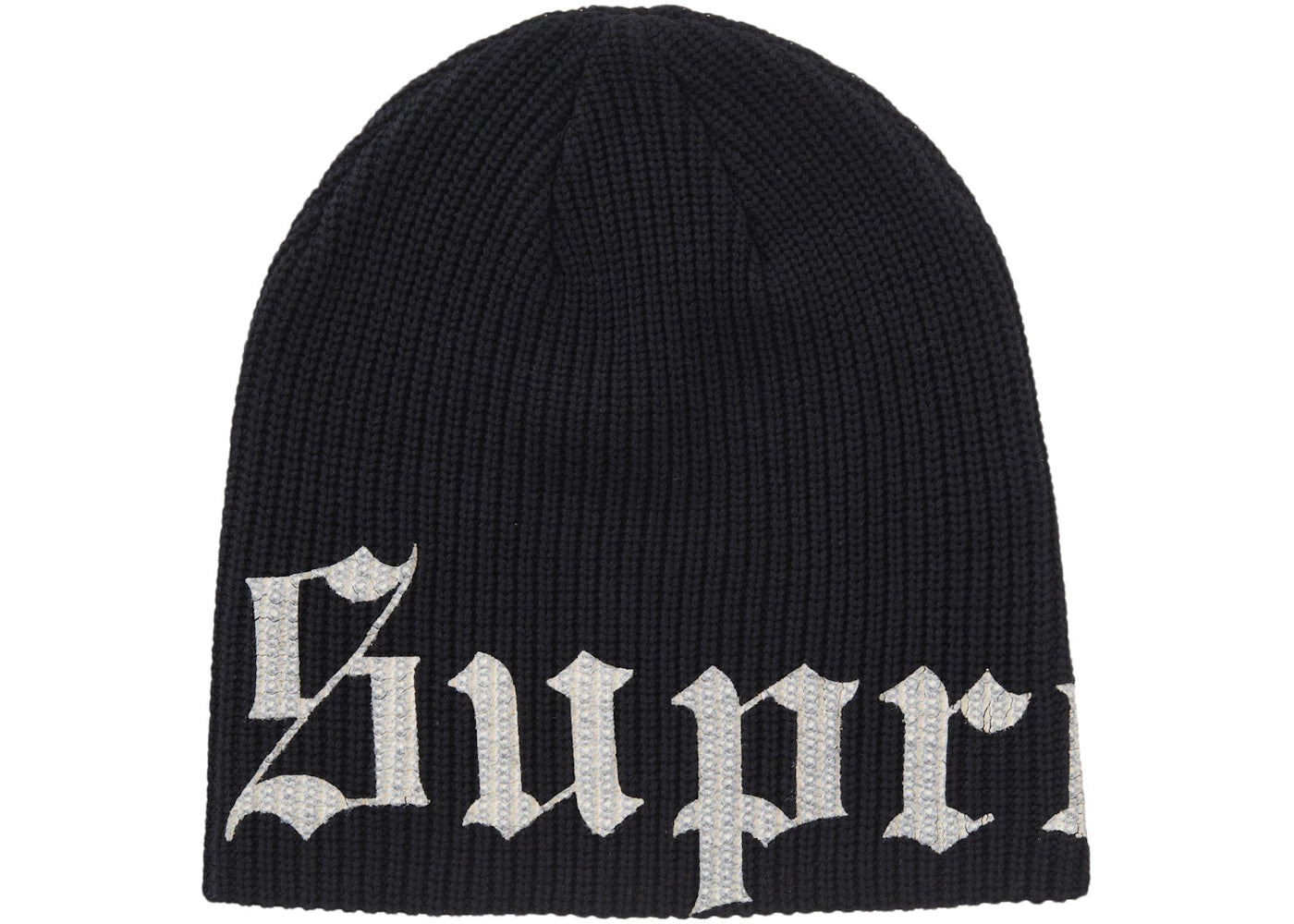 Supreme Mütze mit Old English Print, Schwarz
