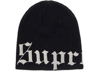 Supreme Mütze mit Old English Print, Schwarz