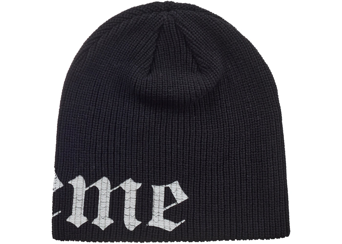 Supreme Old English Printed Beanie (SS26) Black - vue secondaire B