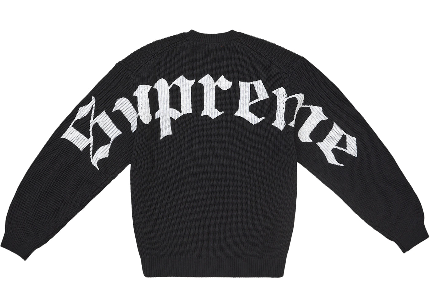 Supreme Old English Printed Sweater Black - vue 360