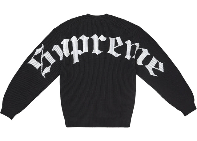 Supreme Old English Printed Sweater Black