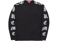 Supreme Old English Sleeves Sweater Black