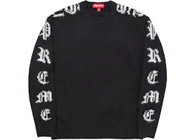 Supreme Old English Sleeves Sweater Black