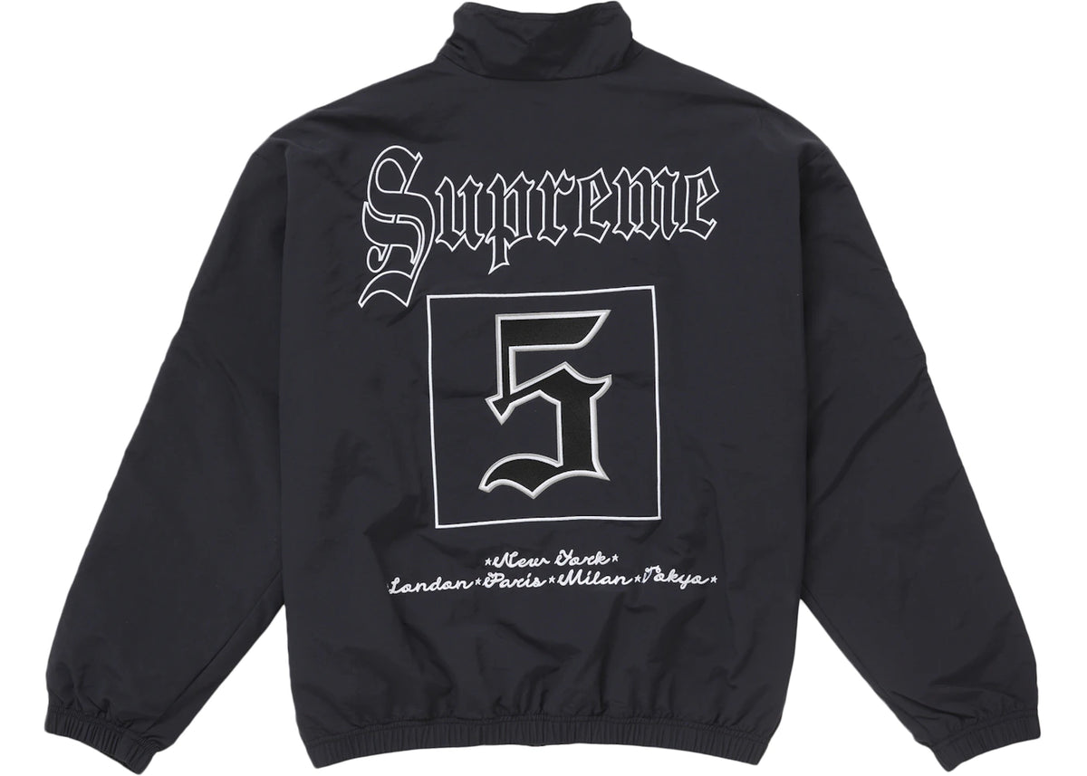 Supreme Old English Trainingsjacke Schwarz - vue secondaire B