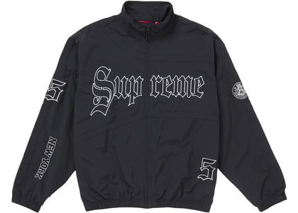 Supreme Old English Track Jacket Black - authentic Supreme apparel