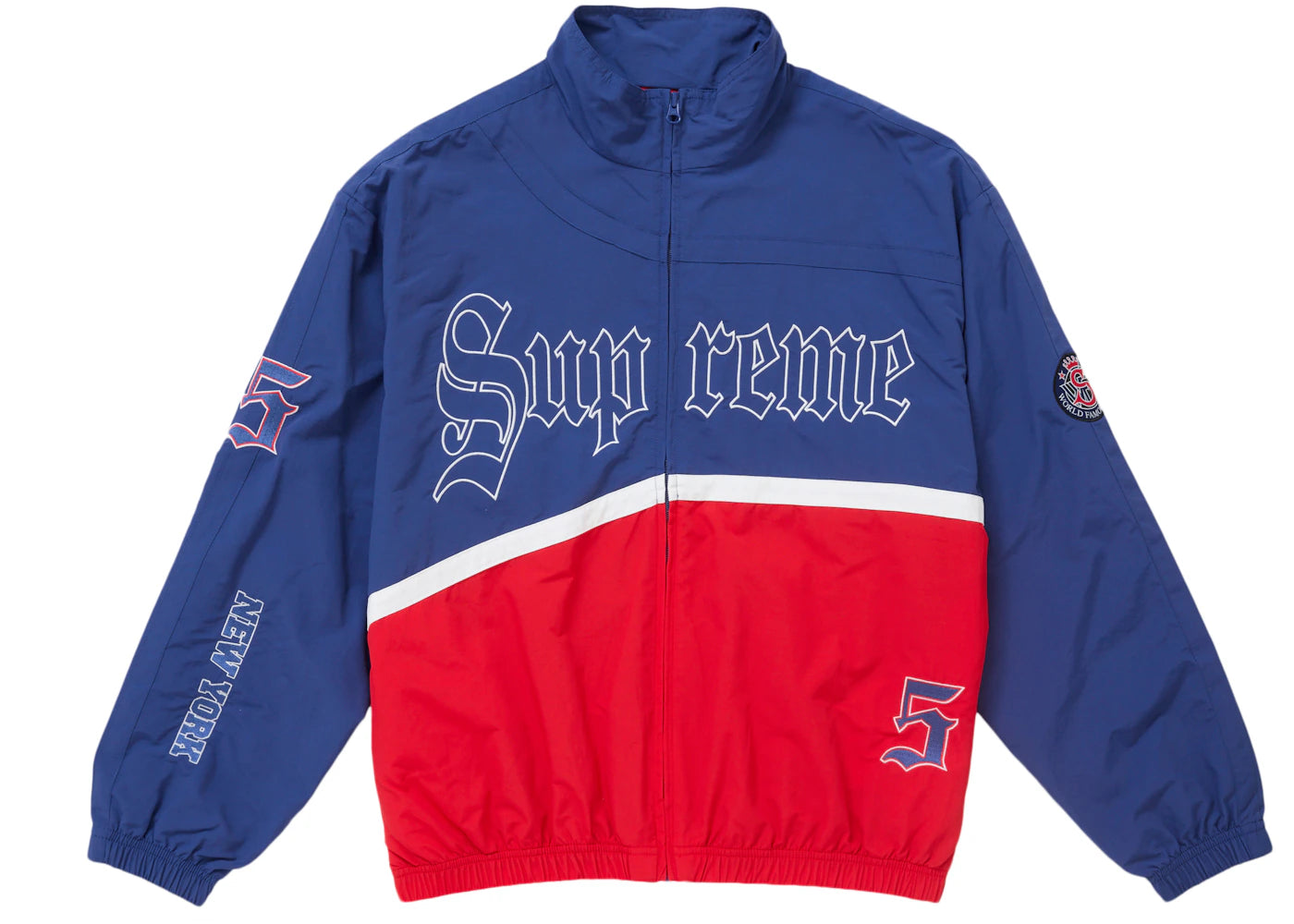 Supreme Old English Track Jacket Light Navy - vue secondaire A