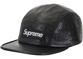 Supreme Ostrich Embossed Leather GORE-TEX Camp Cap Black - vue 360