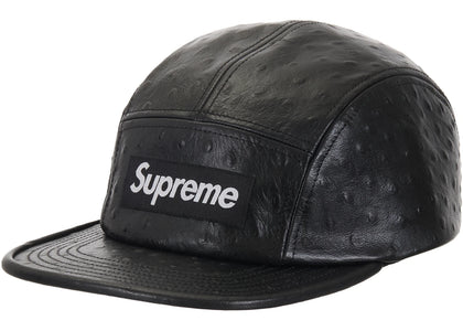 Supreme Ostrich Embossed Leather GORE-TEX Camp Cap Black - product view 2