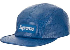 Supreme Ostrich Embossed Leather GORE-TEX Camp Cap Blue - vue 360