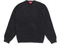 Supreme Overdyed Raised Sweater Black