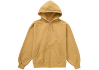 Supreme Overdyed Small Box Zip-Up Hooded Sweatshirt Sand