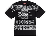 Supreme Overprint Knowledge S/S Top Black