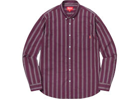Supreme Oxford Shirt (FW18) Plum Stripe - vue 360