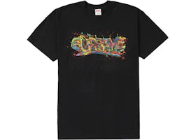Supreme Paint Logo Tee Black