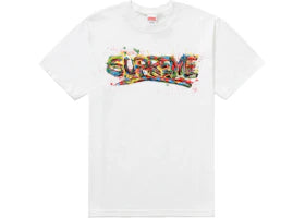 Supreme Paint Logo Tee White