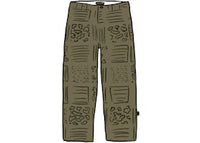 Supreme Paisley Grid Chino Pant Olive