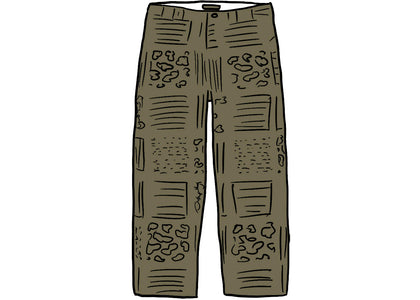 Supreme Paisley Grid Chino Pant Olive - product view 2