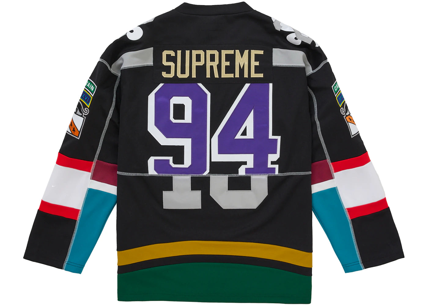 Supreme Paneled Hockey Jersey Black - vue secondaire A