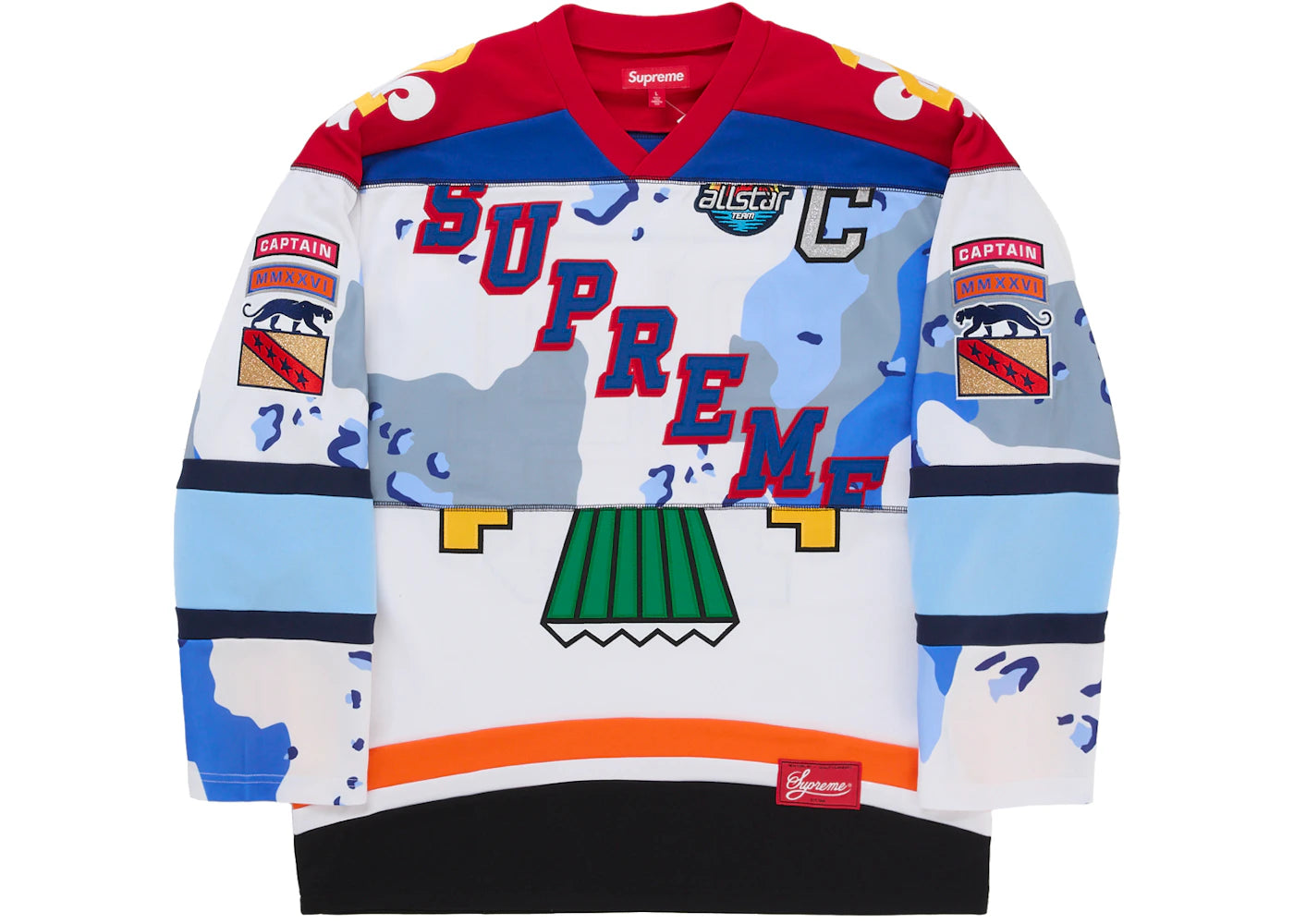 Supreme Paneled Hockey Jersey White - vue secondaire A