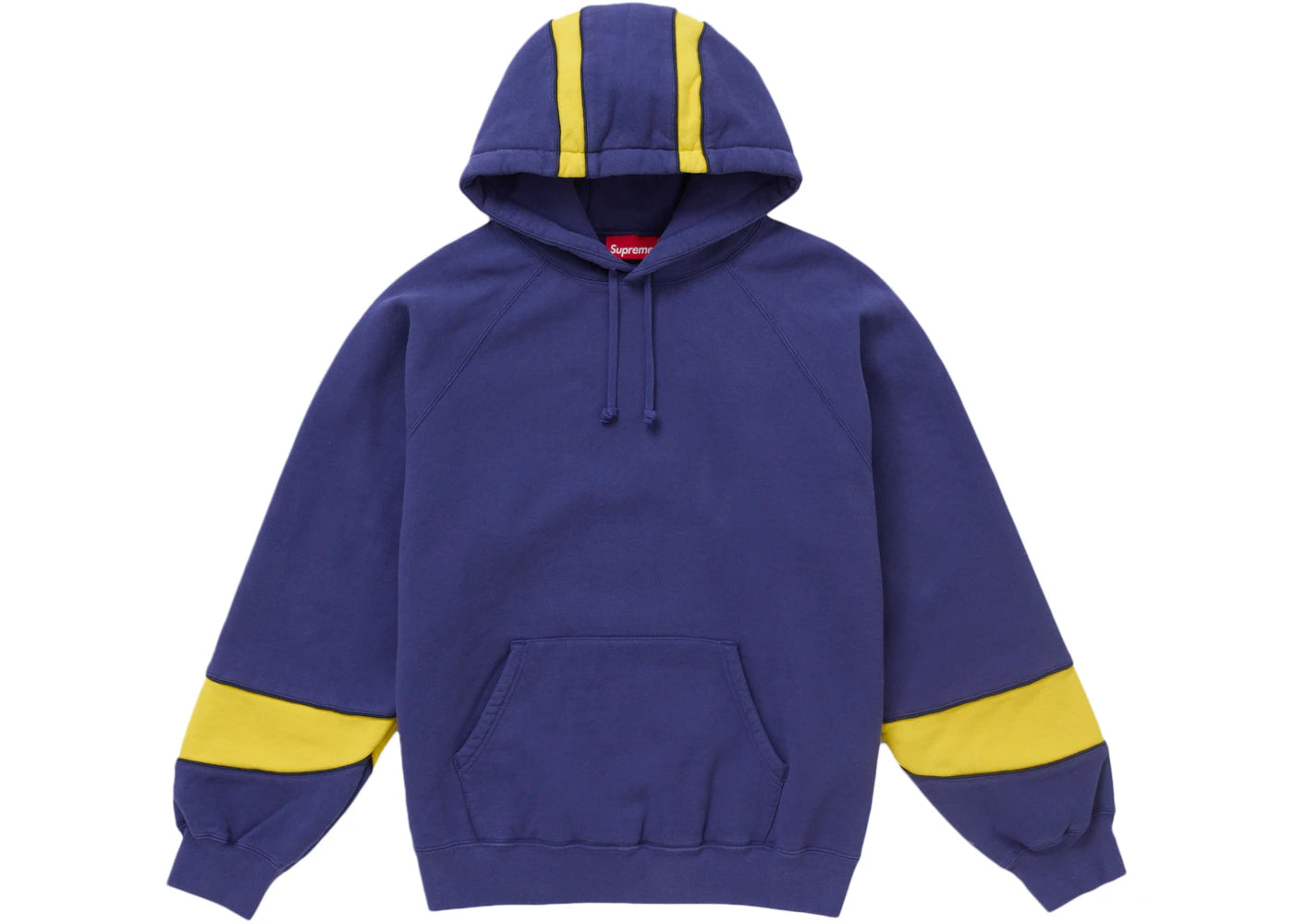 Supreme Paneled Hooded Sweatshirt (SS25) Washed Navy - vue 360