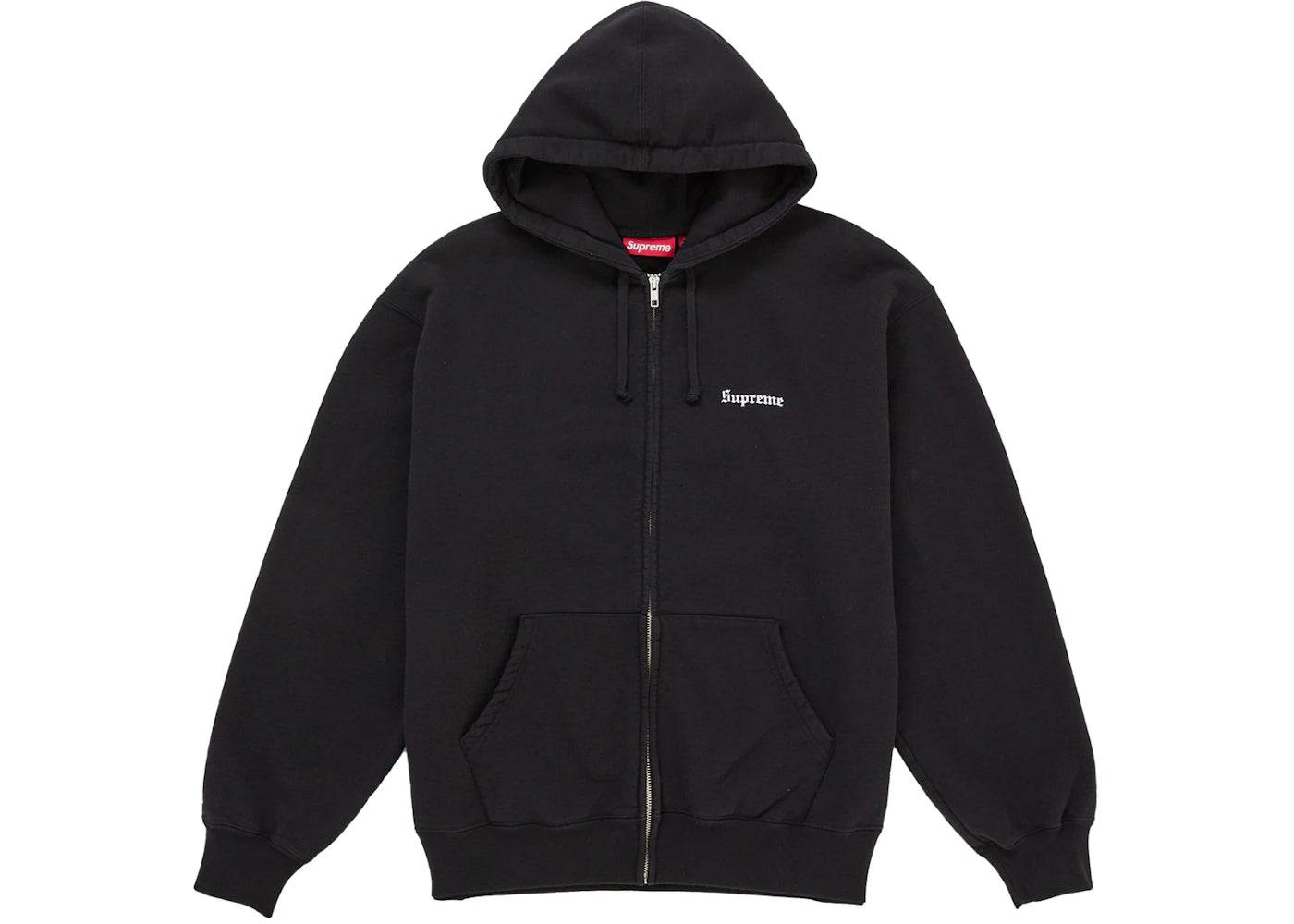 Supreme Paris Is Burning Zip Up Hooded Sweatshirt Black - vue secondaire B