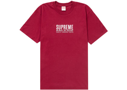 Supreme Paris Tee Cardinal - authentic Supreme product