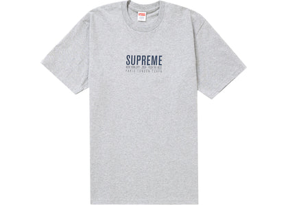 Supreme Paris Tee Heather Grey - authentic Supreme product