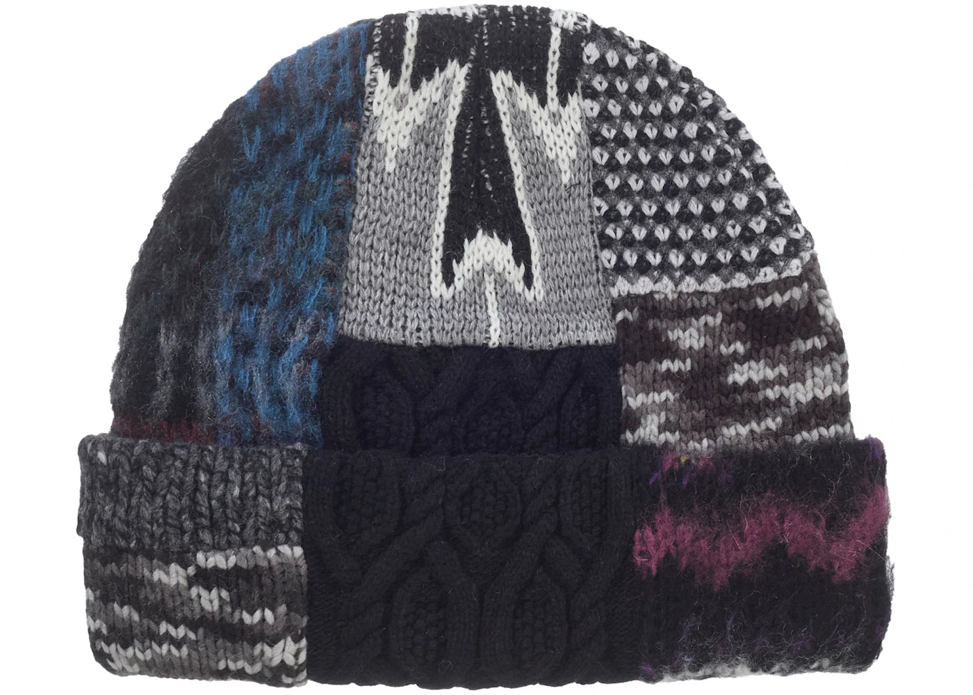 Supreme Patchwork Beanie Grey - vue secondaire B