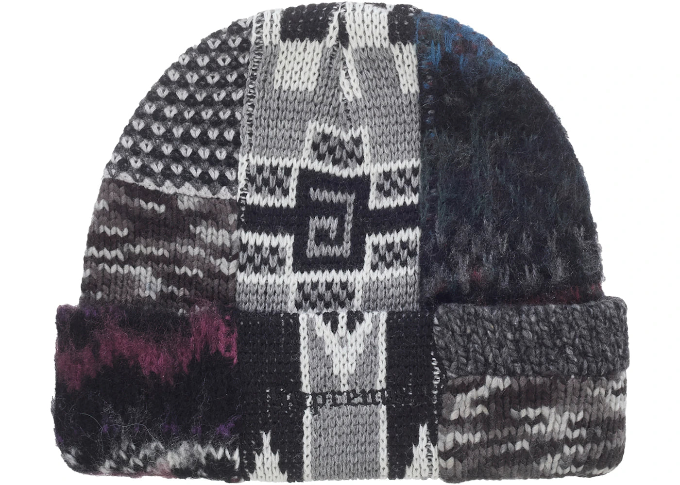 Supreme Patchwork Beanie Grey - vue secondaire A