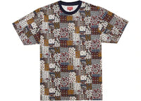 Supreme Patchwork Paisley S/S Top Dark Red