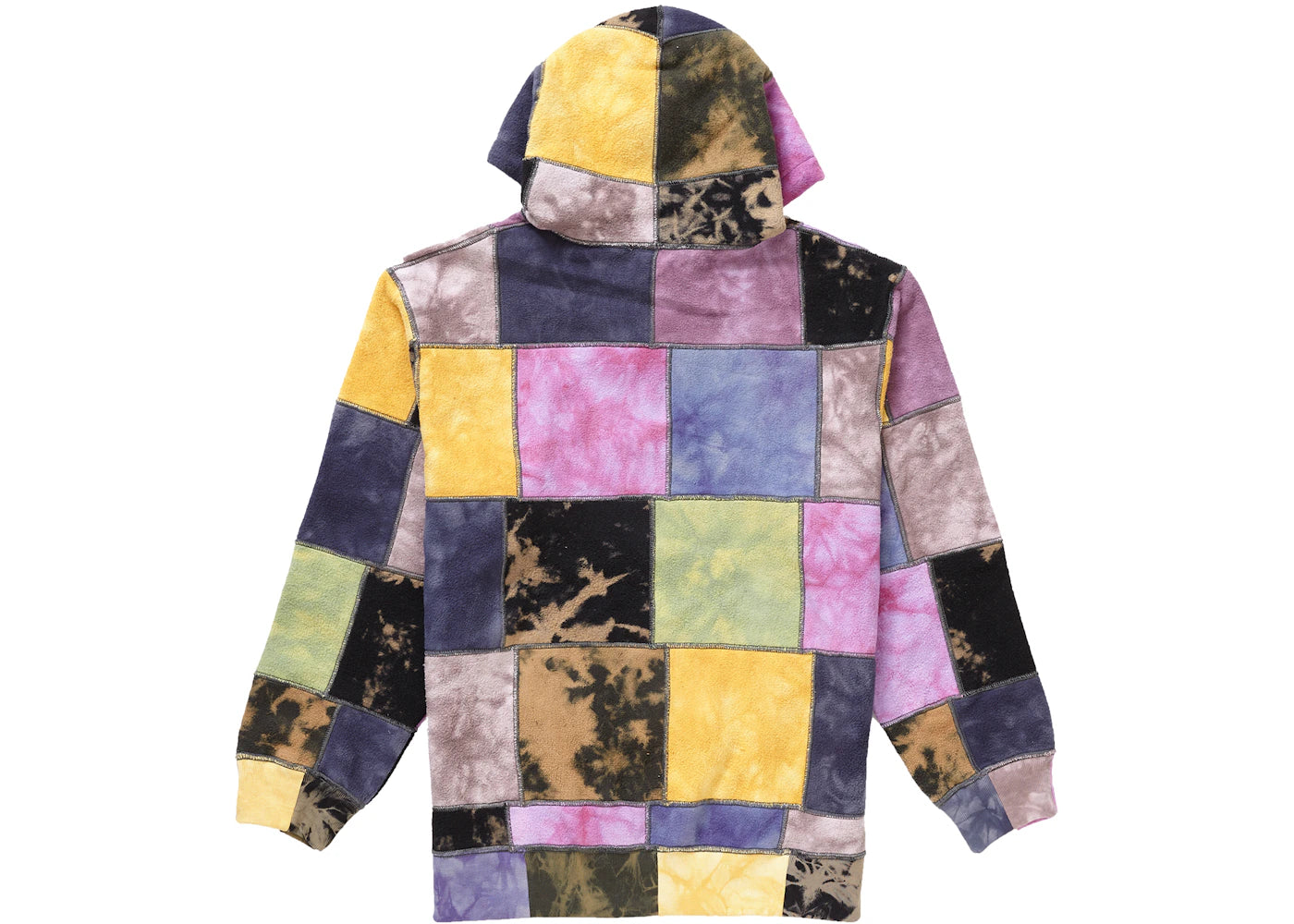 Supreme Patchwork Tie Dye Hooded Sweatshirt Tie Dye - vue secondaire B