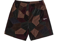 Supreme Patchwork Velour Short Dark Navy