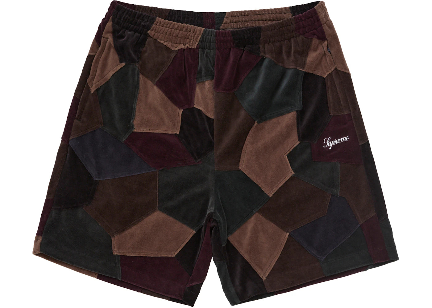 Supreme Patchwork Velour Short Dark Navy - vue secondaire A