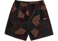 Supreme Patchwork Velour Short Dark Navy