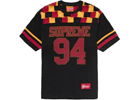 Supreme Patchwork Yoke Football Top Black - vue 360
