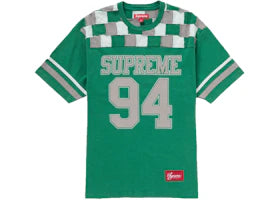 Supreme Patchwork Yoke Football Top Green - vue 360