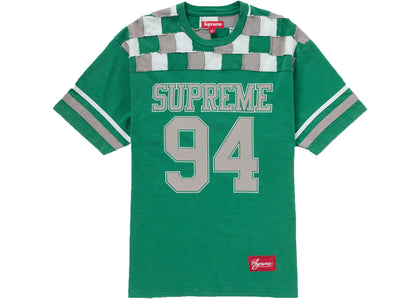 Supreme Patchwork Yoke Football Top Green - product view 2